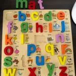 wooden 3D alphabet puzzle board 1